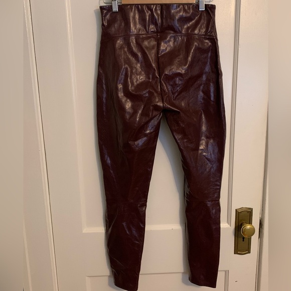 Spanx Ruby Faux Patent Leather Leggings, Womens Size Large - Picture 9 of 12